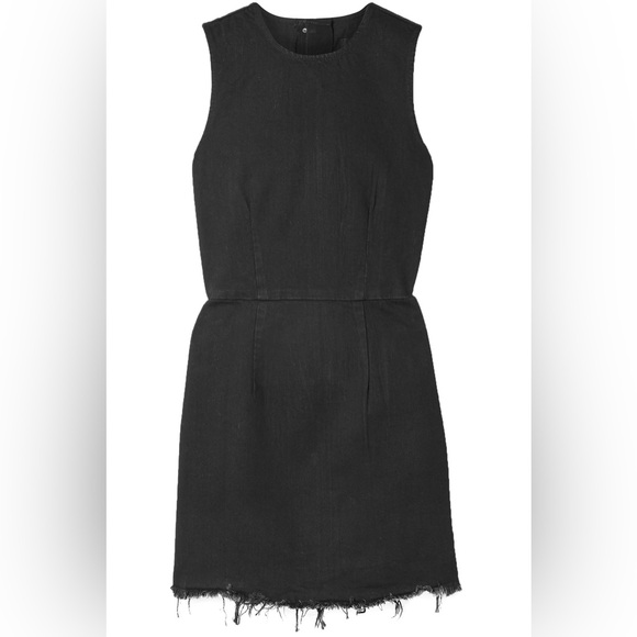 NWT Denim x Alexander Wang frayed zip up mini dress - Picture 5 of 11